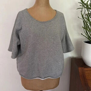 Goop brand M short sleeve sweatshirt grey great pre owned condition thick terry